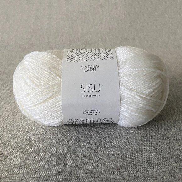 NWT Sandnes Garn Sisu Colour 1001 White Lot of 1 - Picture 1 of 6